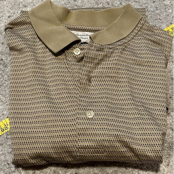 Izod International Tour Men's Tan and Brown Short Sleeve Golf Polo Size Large - Picture 10 of 10
